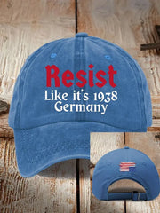 Unisex Retro Resist Like It's 1938 Germany Print Baseball Cap - gracestitchs