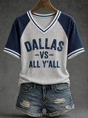Women's Game Day Football Casual T-Shirt gracestitchs