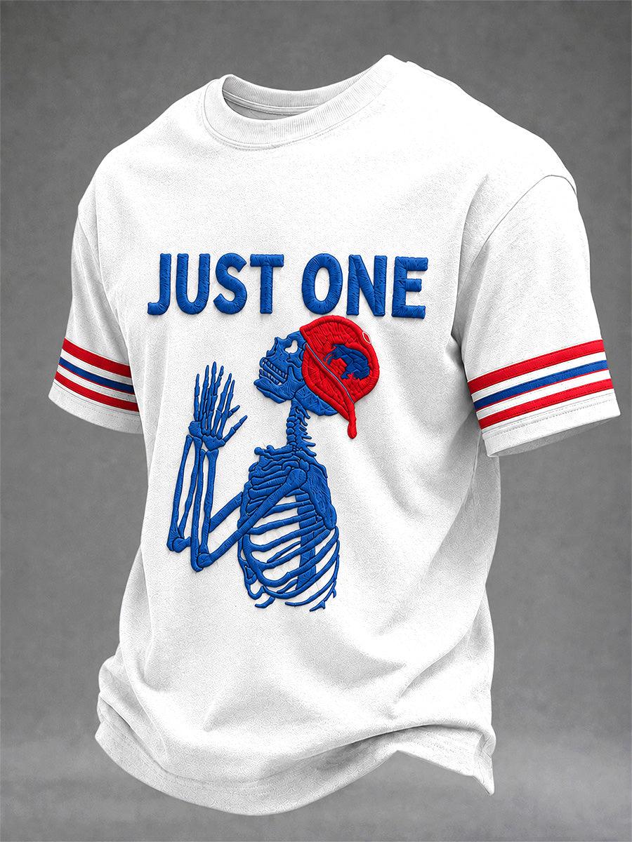 Men's Football Lover Buffalo Print Casual Tee gracestitchs