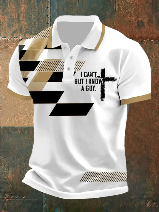 Men's I Can't But I Know A Guy Printed Polo Shirt - gracestitchs