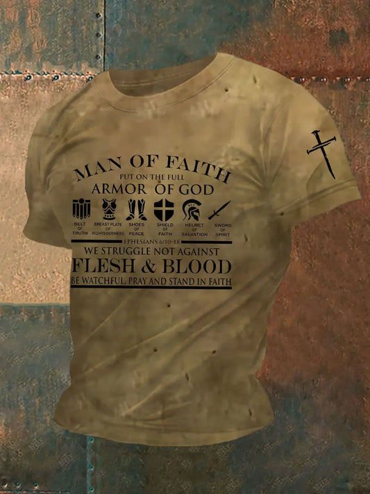 Men's Armor Of God Printed T-Shirt prairieply