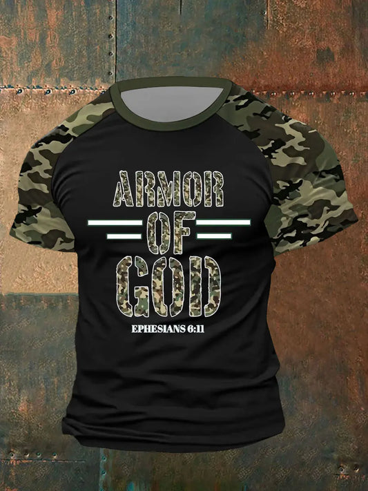 Men's Armor Of God Printed T-Shirt - gracestitchs