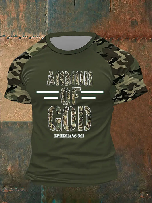 Men's Armor Of God Printed T-Shirt - gracestitchs