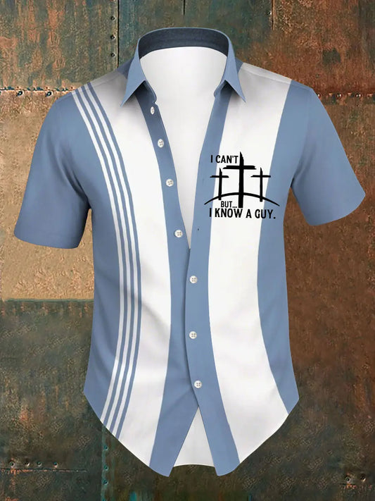 Men's I Can't But I Know A Guy Print Shirt prairieply