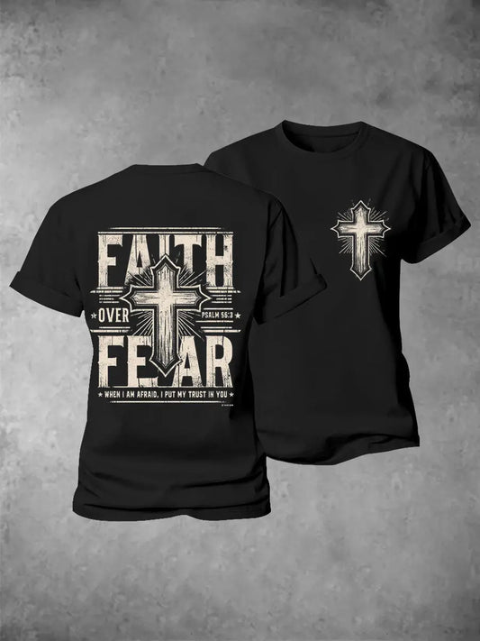 Women's Faith Over Fear Casual Tee gracestitchs