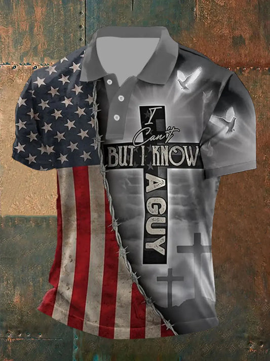 Men's I Can't But I Know A Guy Printed Casual Polo Shirt - gracestitchs