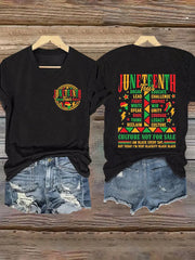 Women's Juneteenth 1865 Printed Short Sleeves T-shirt