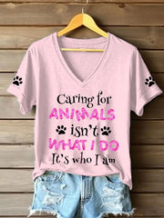 Women's caring for animals T-shirts