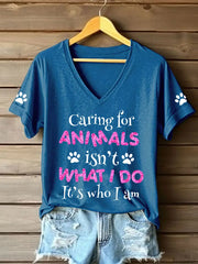 Women's caring for animals T-shirts