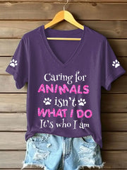 Women's caring for animals T-shirts
