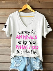 Women's caring for animals T-shirts