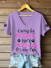 Women's caring for animals T-shirts