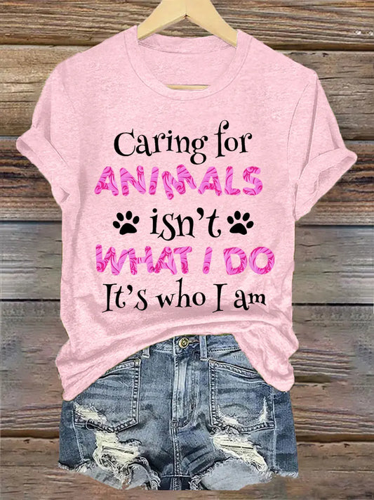 Women's caring for animals T-shirt