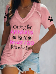 Women's caring for animals T-shirt