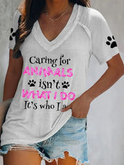Women's caring for animals T-shirt