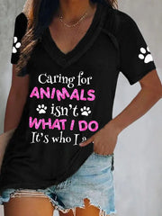 Women's caring for animals T-shirt