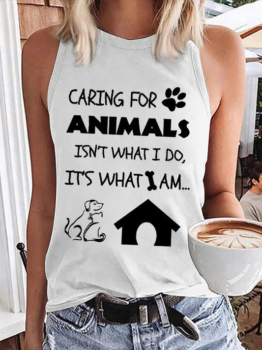 Women's Caring For Animals Isn't What I Do It's What I Am Vest