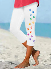 Women's Caring For Animals Paws Print Leggings