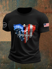 Men's Independence Day Eagle Short Sleeve T-shirt