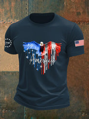 Men's Independence Day Eagle Short Sleeve T-shirt