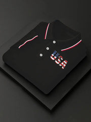 Men's Retro Independence Day Short Sleeve Shirt