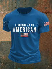 Men's I Identify As An American Casual Patriot Tee