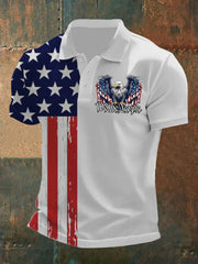 Men's Vintage American Flag We The People Casual Shirt