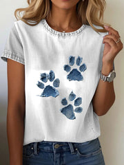 Women's Denim Paw T-shirt