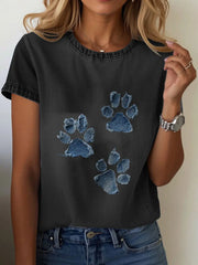 Women's Denim Paw T-shirt