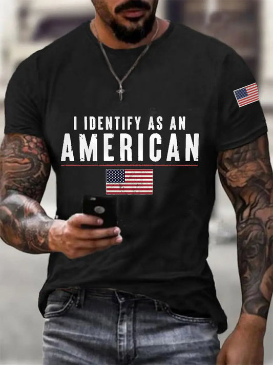 Men's I Identify As An American Casual Tee