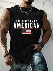 Men's I Identify As An American Casual Tank Top
