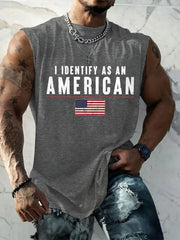 Men's I Identify As An American Casual Tank Top