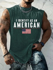 Men's I Identify As An American Casual Tank Top