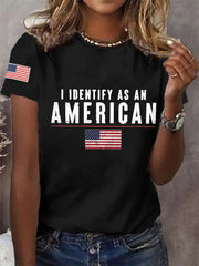 Women's I Identify As An American Casual Tee