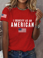 Women's I Identify As An American Casual Tee