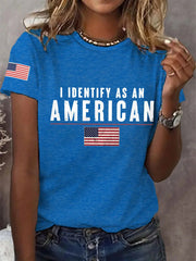 Women's I Identify As An American Casual Tee