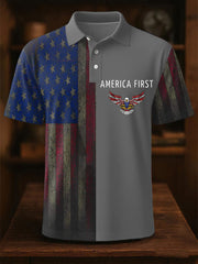 Men's Ameirica First Printed Casual Tops gracestitchs