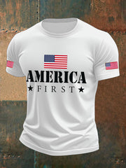 Men's Ameirica First Printed T-shirt gracestitchs