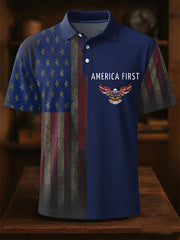 Men's Ameirica First Printed Casual Tops gracestitchs
