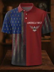 Men's Ameirica First Printed Casual Tops gracestitchs