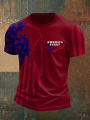 Men's Ameirica First Printed T-shirt gracestitchs