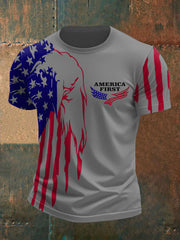 Men's Ameirica First Printed T-shirt gracestitchs