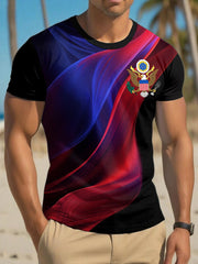 Men's USA Print short sleeve T-shirt gracestitchs