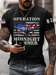 Men's Operation Midnight Hammer B-2 Spirit Short-sleeved T-shirt