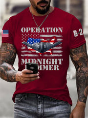 Men's Operation Midnight Hammer B-2 Spirit Short-sleeved T-shirt