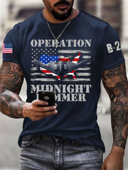 Men's Operation Midnight Hammer B-2 Spirit Short-sleeved T-shirt