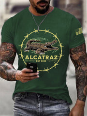 Men's Alligator Alcatraz Funny Florida Everglades Dark Humor Tee