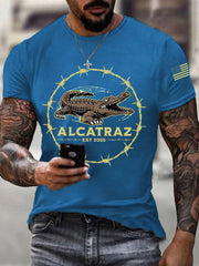 Men's Alligator Alcatraz Funny Florida Everglades Dark Humor Tee