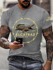 Men's Alligator Alcatraz Funny Florida Everglades Dark Humor Tee gracestitchs