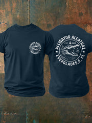 Men's Retro Alligator Alcatraz Funny Florida Everglades Dark Humor Tee gracestitchs